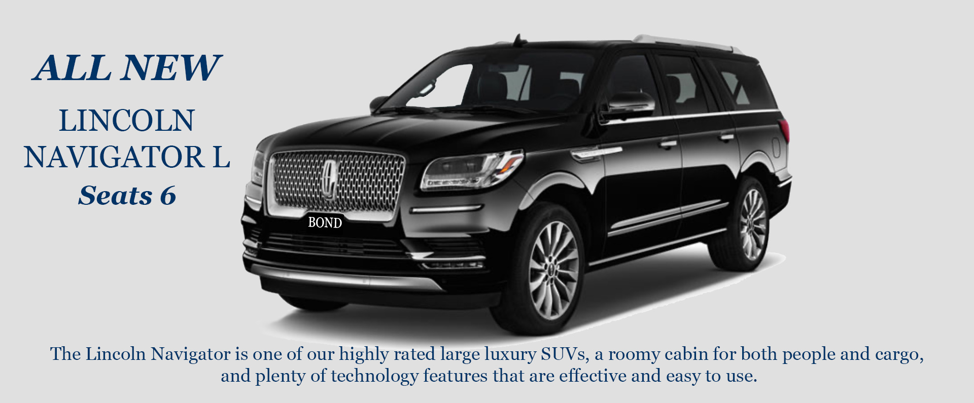 Lincoln Navigator L and SUV at New Haven Limo Service